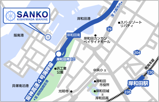 岸和田マリーナ地図